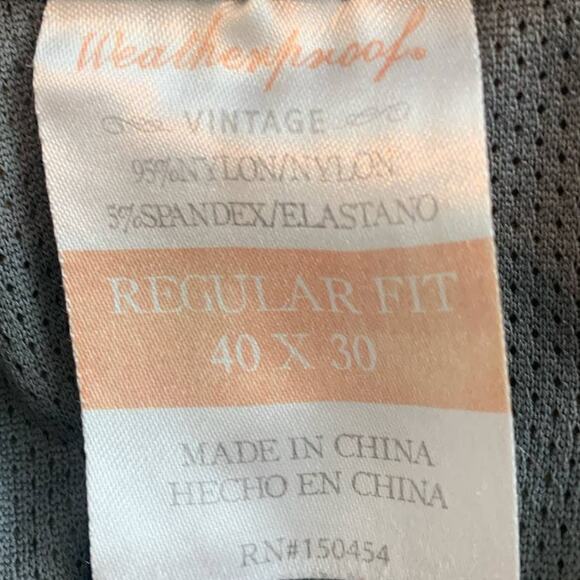 Original Vintage Weatherproof Cargo Pants 40/30 Mens Tan Nylon Outdoor Hiking - Picture 4 of 10